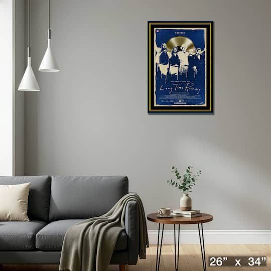 The Tragically Hip Framed Long Time Running Print with Gold LP 26" x 34"